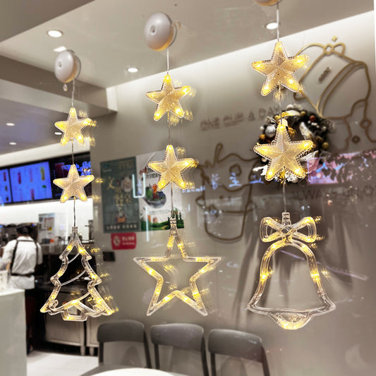 3 Piece Christmas LED Light Star, Xmas Tree & Bell