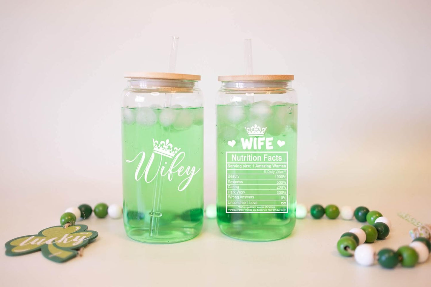 Gifts for Wife from Husband - Wife Gifts - Valentine's Day, Wedding Anniversary, Birthday Gifts for Wife, Mothers Day Gifts for Wife - Funny I Love You Gifts for Her, Romantic Gifts for Her - 16 Oz Wife Glass Drinking