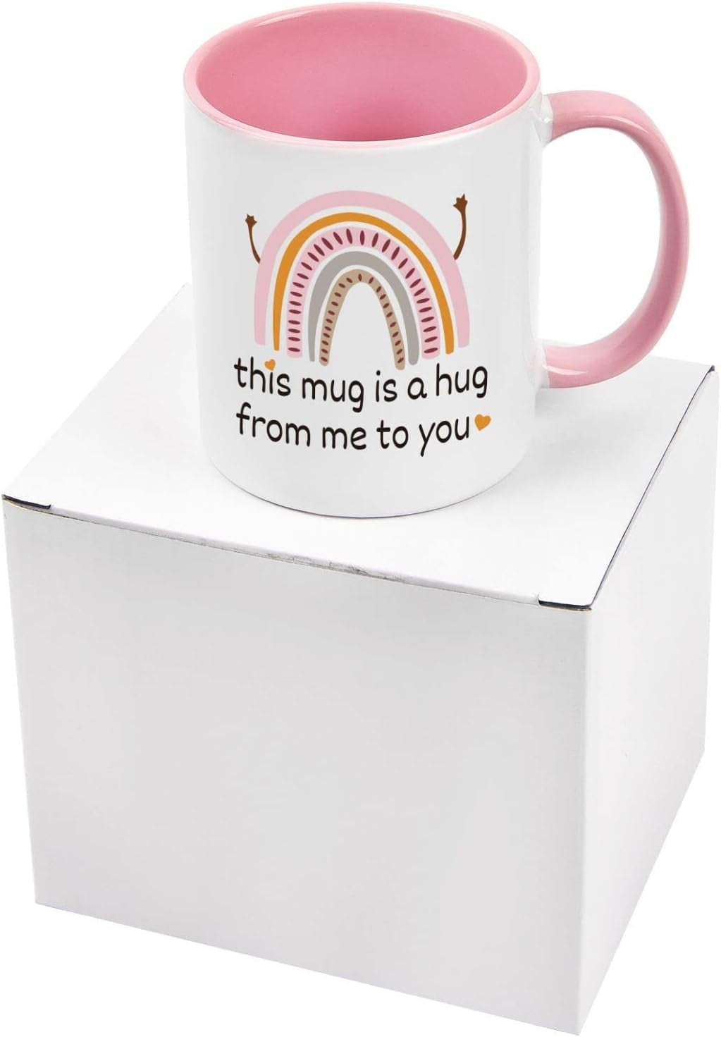 Valentine/Friendship Gifts, Gift for Best Friend, This Mug Is a Hug from Me to You, Encouragement Inspirational Gifts for Women, Birthday Mothers Day Christmas Gifts for Mom Coworker, Hug Mug, 11Oz