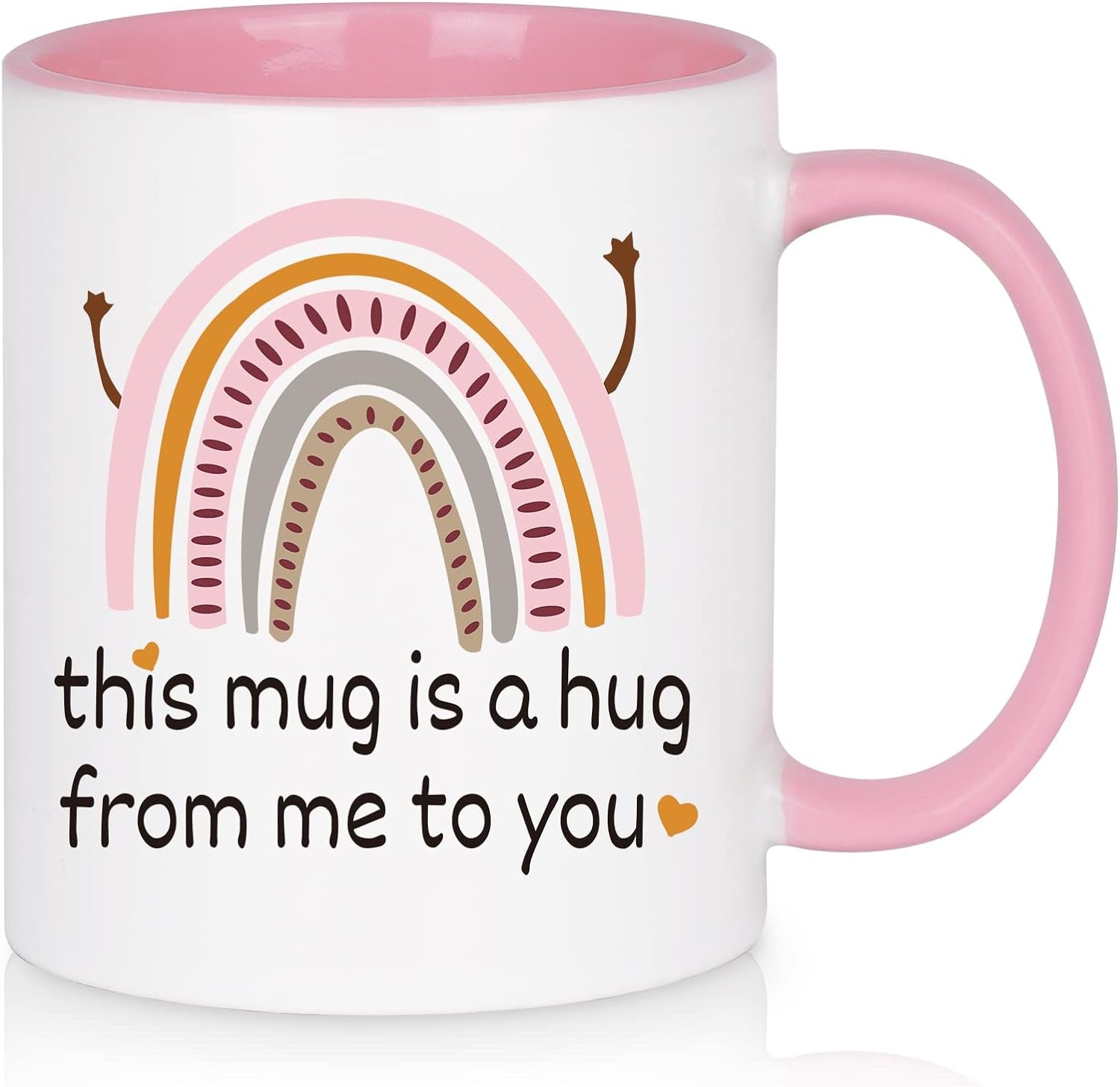 Valentine/Friendship Gifts, Gift for Best Friend, This Mug Is a Hug from Me to You, Encouragement Inspirational Gifts for Women, Birthday Mothers Day Christmas Gifts for Mom Coworker, Hug Mug, 11Oz